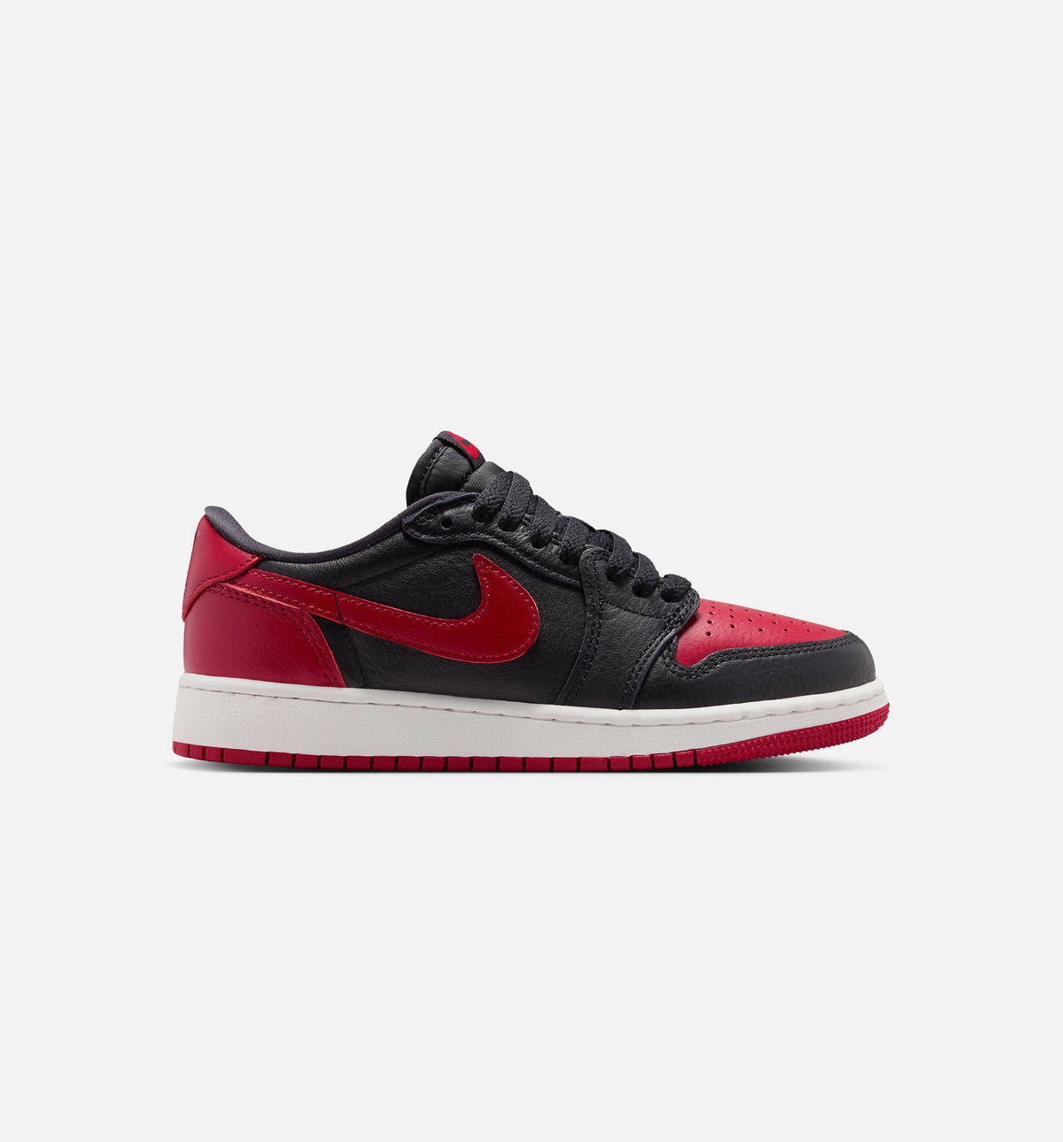 Air Jordan 1 Retro Low OG "Banned" Big Kids' Shoe – Black/Black/Varsity Red/Summit White