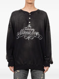 KAMIYA  Henry neck distressed sweatshirt