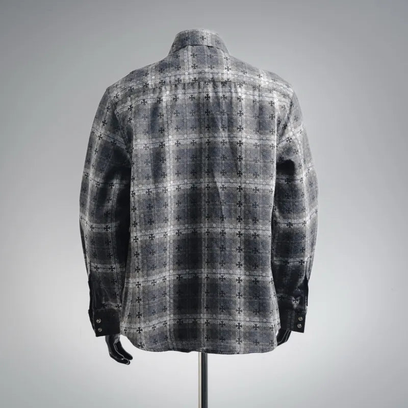 Chrome Hearts Monogram Cross Flannel Black Grey